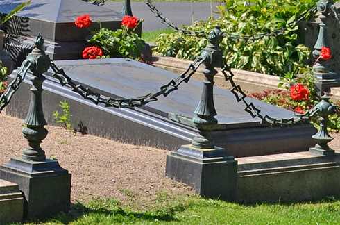 Kopparstöld vid Sankt Jörgens kyrkogård i Varberg.